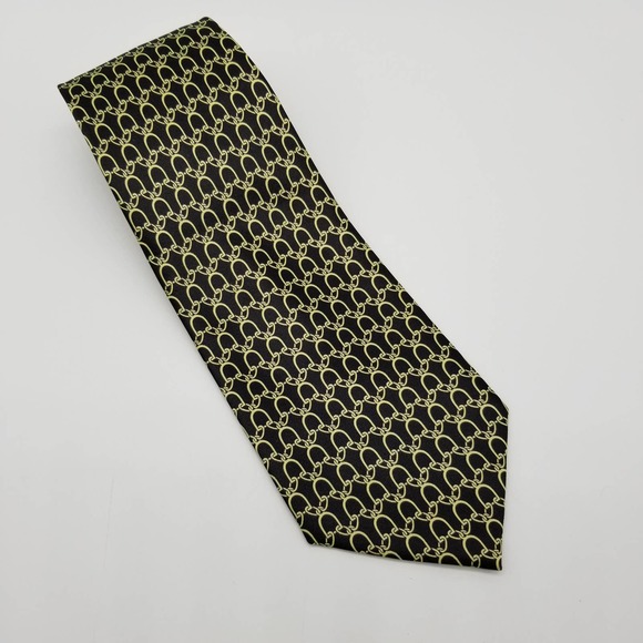 Rene Chagal Handmade Mens Neck Tie Gold Link - Picture 6 of 7